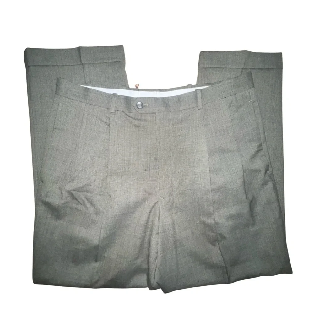 Alfani Men’s 100% Wool Dress Pants Size 36x30 - Classic Formal Style